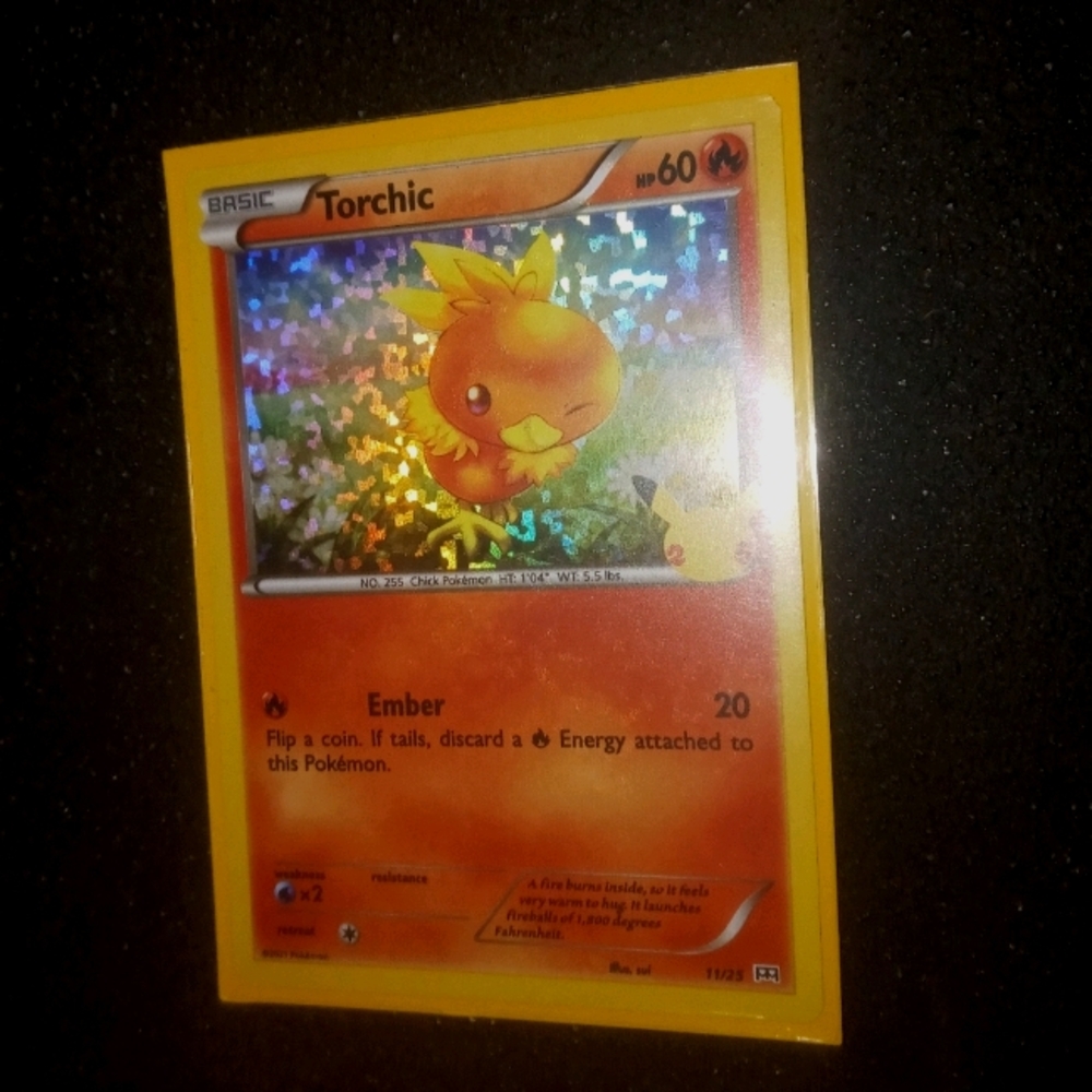 Pokemon torchic holo card